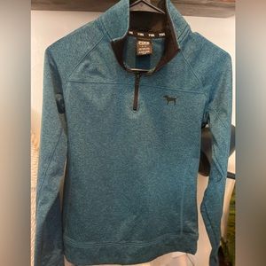 Pink pull over and Vs sports bra